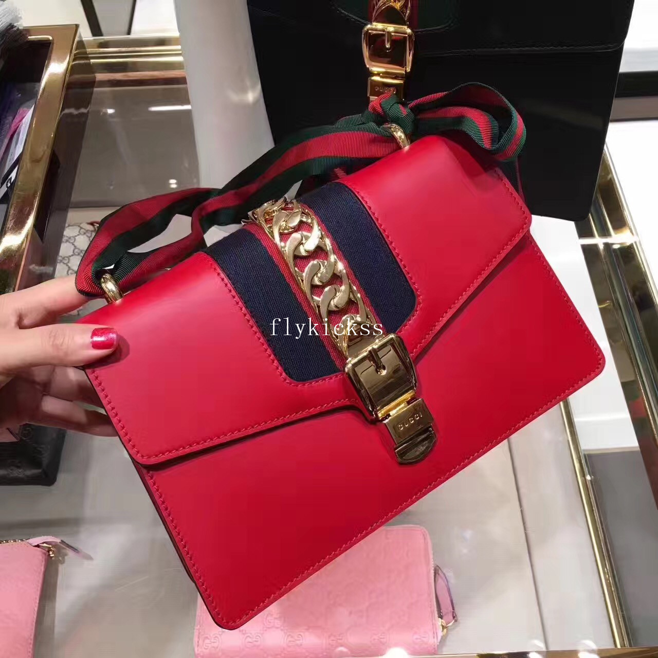 GC Sylvie Medium Red Shoulder Bag